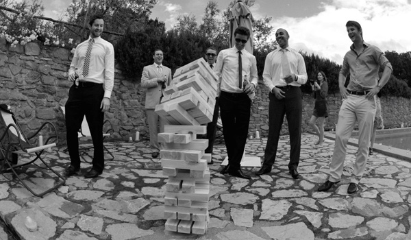 The Italian Wedding Planner - playing jenga - videography and photography